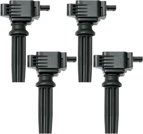 Ignition Coil Packs Set Of 4 Compatible With FORD FOCUS ST RS EDGE MUSTANG FUSION TAURUS EXPLORER JAGUAR XF XE LAND ROVER DICOVERY LR2 LINCOLN MKC MKT 2.0 2.0T 2.3T Replacement For UF670 in Kuwait