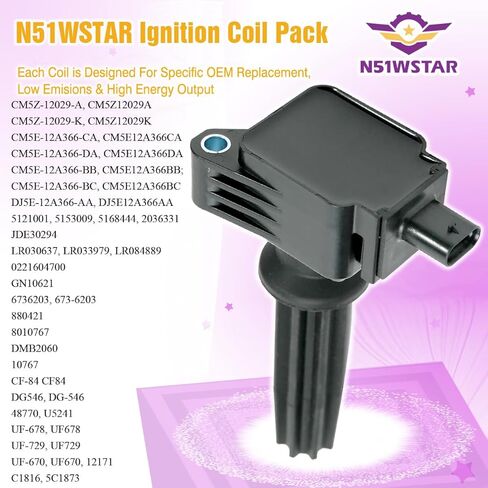 Ignition Coil Packs Set Of 4 Compatible With FORD FOCUS ST RS EDGE MUSTANG FUSION TAURUS EXPLORER JAGUAR XF XE LAND ROVER DICOVERY LR2 LINCOLN MKC MKT 2.0 2.0T 2.3T Replacement For UF670 in Kuwait