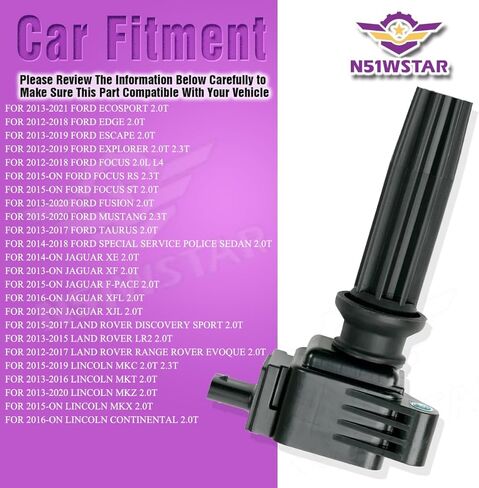 Ignition Coil Packs Set Of 4 Compatible With FORD FOCUS ST RS EDGE MUSTANG FUSION TAURUS EXPLORER JAGUAR XF XE LAND ROVER DICOVERY LR2 LINCOLN MKC MKT 2.0 2.0T 2.3T Replacement For UF670 in Kuwait