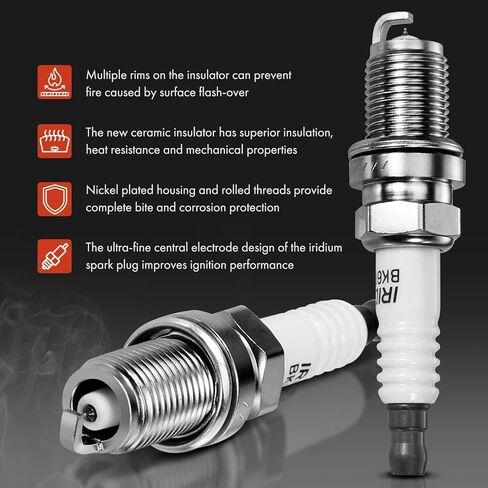 A-Premium 1x Ignition Coil Pack and 6x Iridium Spark Plugs Compatible with Hyundai Sonata 1999-2001 2005 & Kia Optima 2001 2004-2005, Magentis 2001-2006 in Kuwait