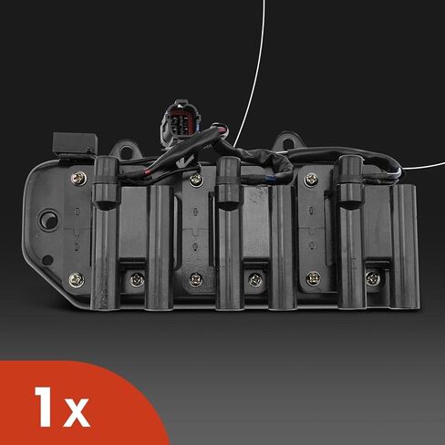 A-Premium 1x Ignition Coil Pack and 6x Iridium Spark Plugs Compatible with Hyundai Sonata 1999-2001 2005 & Kia Optima 2001 2004-2005, Magentis 2001-2006 in Kuwait
