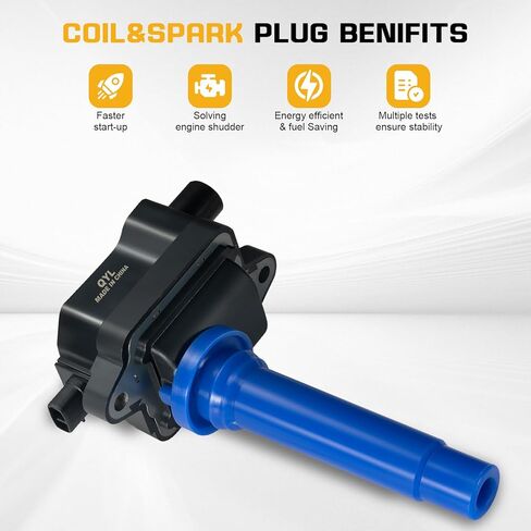 QYL 2Pcs Ignition Coil Pack Compatible with Kia Spectra Sephia L4 1.8L Replacement for C1181 UF253 in Kuwait