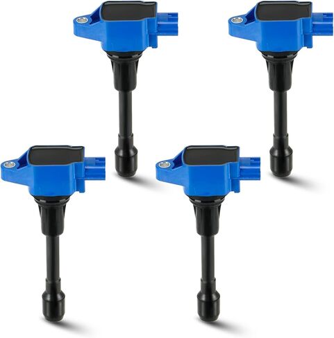 4PCS Ignition Coil Pack Compatible with Infiniti FX50 Q70 QX70 Nissan Altima Cube Rogue Versa NV200 NP300 Tiida 1.6L 1.8L 2.5L L4, Replace for UF549 C1696 5C1753 GN10241, Black in Kuwait
