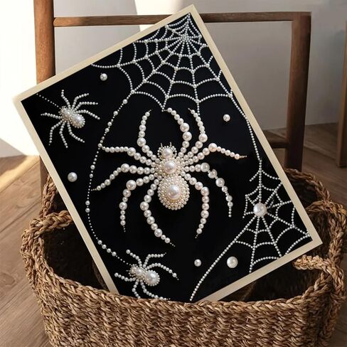 APVZARHT DIY 3D Pearl Painting Kit, Spider Design Pearl Painting for Adults and Beginners, Plastic Pearl Art Craft for Home Wall Decor 12x16 inches in Kuwait