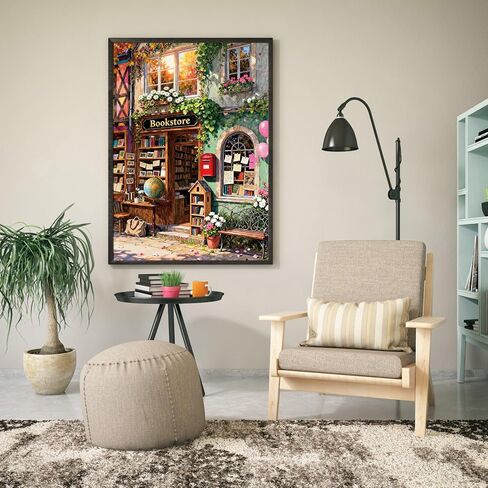 Bookstore Puzzles for Adults 1000 Pieces, Puzzles with Letters on Back, Impossible Hard Difficult Challenging, Precise Interlocking Pieces, Home Wall Decoration & Ideal Gift in Saudi Arabia