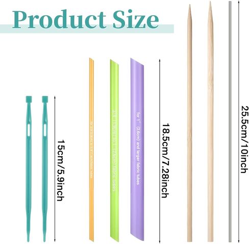8PCS Quick Turn Fabric Set Purple Thang Sewing Tools Set, Assorted Sizes Tube Turners for Sewing Threading Fabric Tube Turners Multifunctional Fast Turning Tool for Craft DIY Projects Tools in Kuwait