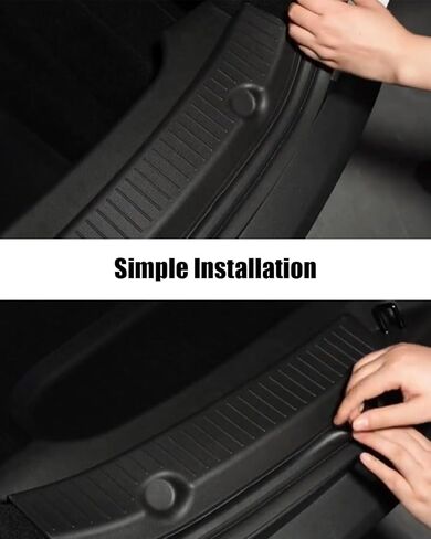 Rear Bumper Guard Trunk Sill Cover Protector Fit for Tesla Model Y (Juniper) 2025-2026, Black in Kuwait