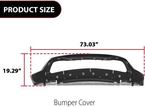 DOTCOM Front Lower Bumper Cover Fascia, Fit Jeep Grand Cherokee 2014-2016, Fit Models with Lower Chrome Trim Only, CH1015114, 68143076AC in Saudi Arabia