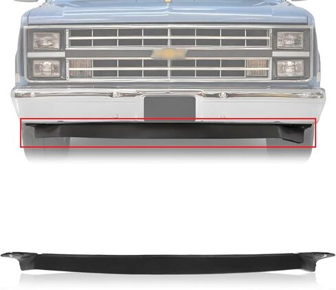 Front Lower Valance Air Deflector Primed Plastic Without Tow Hook Holes | Direct Replacement 1981-1991 Chevrolet C/K Full Size Pickup Suburban GM1092122 15569084 | Vehicle Specific in Kuwait