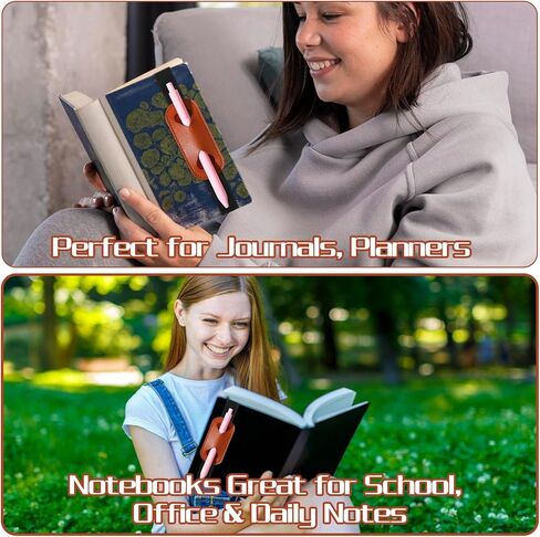 4 قطع حامل أقلام على شكل قلب لأجهزة الكمبيوتر المحمول، حامل أقلام مرن قابل للتعديل لأجهزة الكمبيوتر المحمول، حامل أقلام كتب جلدية قابلة للفصل للمجلة والكتاب المقدس والمخططين والمجلدات والكتب in Kuwait