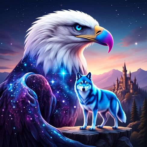5D Dragon and Phoenix Diamond Painting Kits for Adults Beginners, Full Drill Round Diamond Art Kit for Home Wall Decor, DIY Paint with Diamonds Crafts for Stress Relief, Gift for Women-13.8 "x13.8" in Kuwait