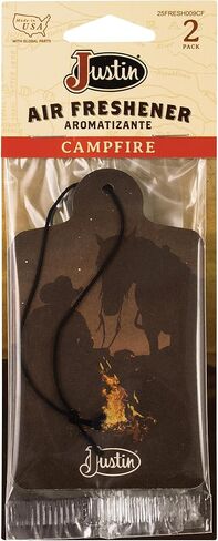 Justin Air Freshener Boot Graphic, Hanging Scented Cardboard for Car, Home, and Office, Long-Lasting Fragrance, 4 Pack (2 Items per Pack), New Boots Scent in Kuwait
