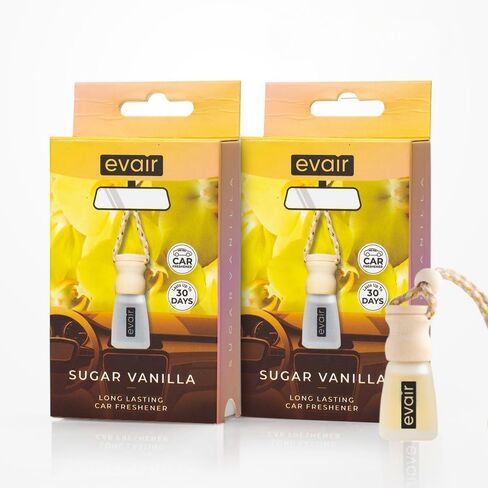 Evair Sandalwood Scent Car Air Freshener | Hanging Car Diffuser - Long Lasting Air Freshener -Fragrance from Essential Oil in Saudi Arabia