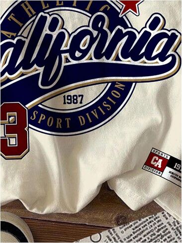Girl's Y2k Jersey Shirts Number Letter Graphic Crew Neck Short Sleeve Loose Football T Shirt Tops in Saudi Arabia