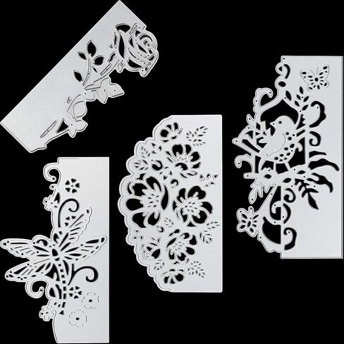 Cutting Dies Metal Stencils Scrapbooking Tool DIY Craft Carbon Steel Embossing Template for Paper Album Card Making Decoration (4Pcs Butterfly) in Kuwait