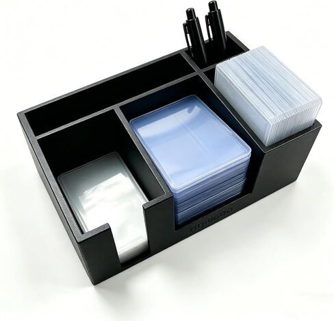 Toploader Dispenser & Penny Sleeve Holder - Dual Compartment Holds 300 Penny Sleeves & up to 100 Top Loaders (5 Compartments) in Saudi Arabia
