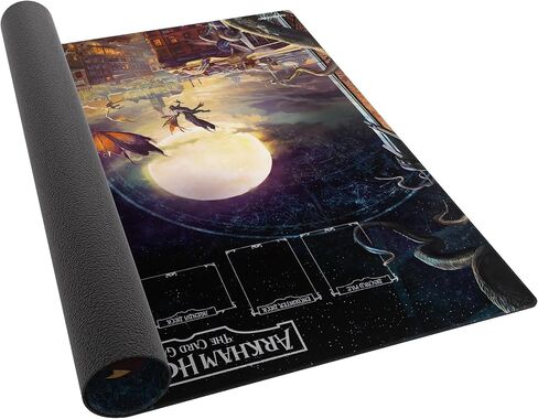 Gamegenic Arkham Horror: بساط ألعاب The Card Game Center (70x70 سم) - بساط لعب ممتاز كبير جدًا مع مناطق للبطاقات، خياطة مسطحة وظهر غير قابل للانزلاق، ملحق LCG رسمي لما يصل إلى 4 لاعبين in Kuwait