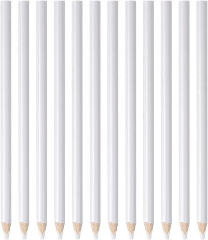 12 Pcs Sewing Pencil for Fabric, Washable Fabric Tailor Tools for Cross Stitch, Embroidery, Sewing, Quilting DIY (white) in Saudi Arabia