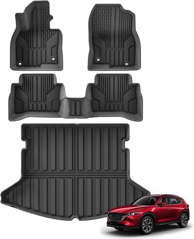 SMABEE البضائع بطانة لمازدا CX-5 CX5 2017-2025 جميع الأحوال الجوية البضائع حصيرة فرش داخلي للسيارات والشاحنات اكسسوارات TPE سيارة الداخلية الأسود in Kuwait