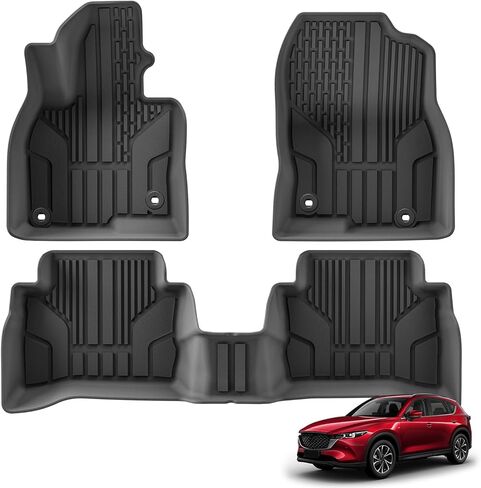 SMABEE البضائع بطانة لمازدا CX-5 CX5 2017-2025 جميع الأحوال الجوية البضائع حصيرة فرش داخلي للسيارات والشاحنات اكسسوارات TPE سيارة الداخلية الأسود in Kuwait