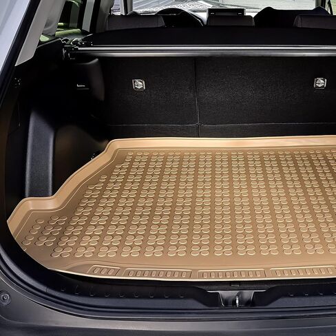 REZAW-PLAST Premium Trunk Mat Compatible with 2010 2011 2012 2013 2014 2015 Lexus RX Cargo Mat All Weather Custom Fit Tailored Odorless Rear Rubber Floor Mat SUV Accessories Beige in Saudi Arabia