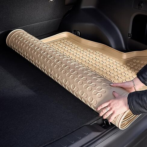 REZAW-PLAST Premium Trunk Mat Compatible with 2010 2011 2012 2013 2014 2015 Lexus RX Cargo Mat All Weather Custom Fit Tailored Odorless Rear Rubber Floor Mat SUV Accessories Beige in Saudi Arabia