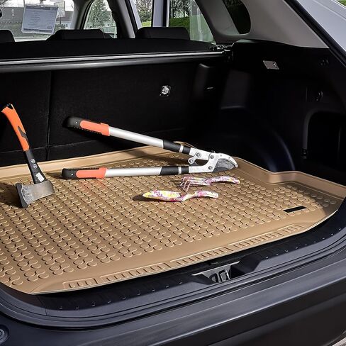 REZAW-PLAST Premium Trunk Mat Compatible with 2010 2011 2012 2013 2014 2015 Lexus RX Cargo Mat All Weather Custom Fit Tailored Odorless Rear Rubber Floor Mat SUV Accessories Beige in Saudi Arabia