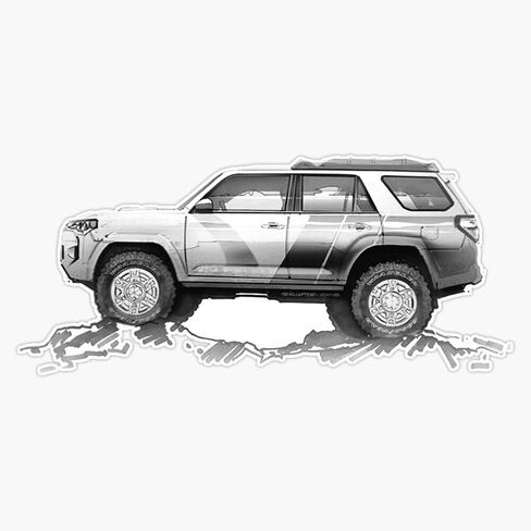 Magnet 5Th Gen 4Runner TRD - Classic Magnetic Reusable Vinyl Sticker 5" in Kuwait