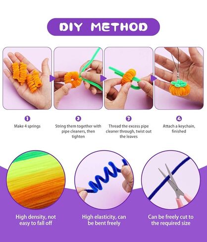 1000 Pcs Pipe Cleaners Bulk Craft Supplies Chenille Stems 20 Colors Craft Pipe Cleaners for Flower Making, Festival Home Decorations, Art Supplies in Kuwait