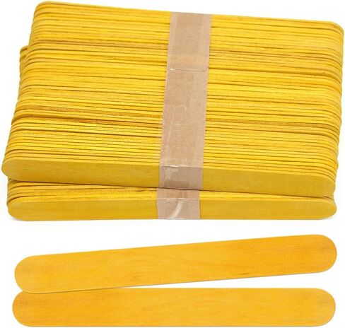 CraftySticks - 300 عبوة، لون أخضر 6 بوصة، أعواد مصاصة خشبية ضخمة للحرف اليدوية، المنزل، الفن المدرسي، البناء، التعلم، حجم خافض اللسان الخشبي in Kuwait