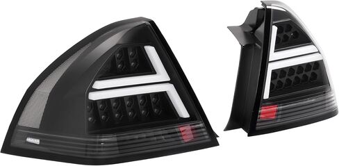 مصابيح خلفية LED من HECASA متوافقة مع مصباح خلفي شيفروليه إمبالا 2006-2013 4 أبواب و2014-2016 تشيفي شيفروليه إمبالا المحدودة ذات 4 أبواب، عدسات شفافة + غطاء أسود للسائق وجانب الركاب in Kuwait