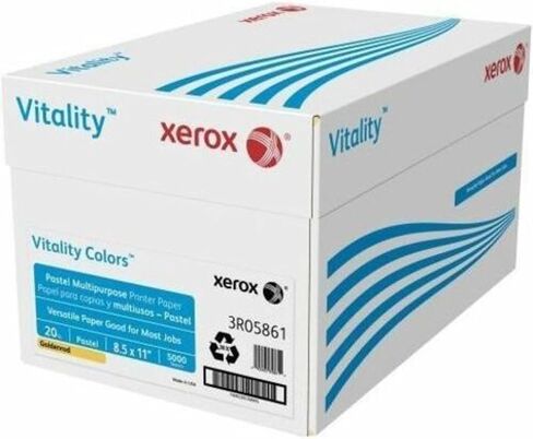 Xerox® Vitality Colors™ Pastel متعدد الاستخدامات للطابعة وورق النسخ، 10 رزمة، Goldenrod، Letter (8.5 × 11 بوصة)، 5000 ورقة لكل علبة، 20 رطل، 30% معاد تدويرها in Kuwait
