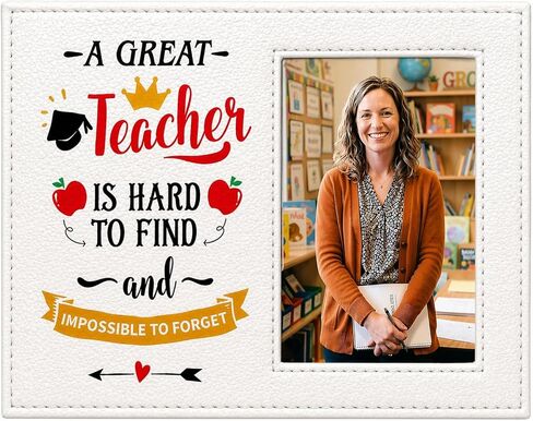 WhatSign Teacher Picture Frames Gifts - Best Teacher Frame 4x6 Photo Wooden Teacher Appreciation Picture Frame End of School Year Gifts for Teacher in Saudi Arabia