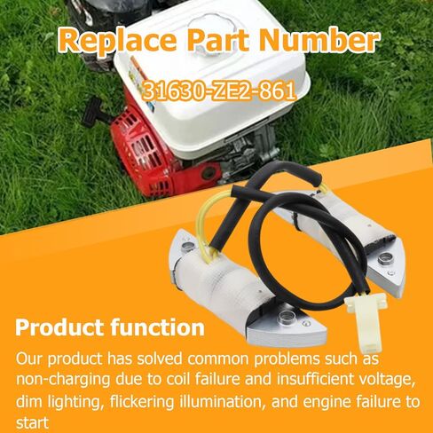 Charging Coil (10A) Fit for Honda GX240 GX270 GX340 GX390 Replace for 31630-ZE2-861 in Kuwait