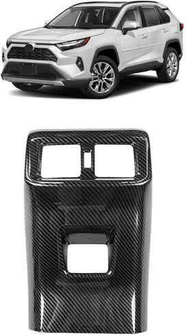 متوافق مع Toyota 2020-21-22-22-24-25 RAV4 حصريًا داخليًا هجينًا للتحكم المركزي في صندوق مسند الذراع الخلفي مخرج هواء العادم لحماية لوحة مضادة للركلة in Kuwait