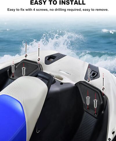 خطوة إسفين لـ Sea-Doo Spark 2024 2025، مجموعة دواسات مسند للقدم مع منحدر 45 درجة لملحقات Sea-Doo Spark 2024+ (قطعتان، استبدال #295101263) in Kuwait