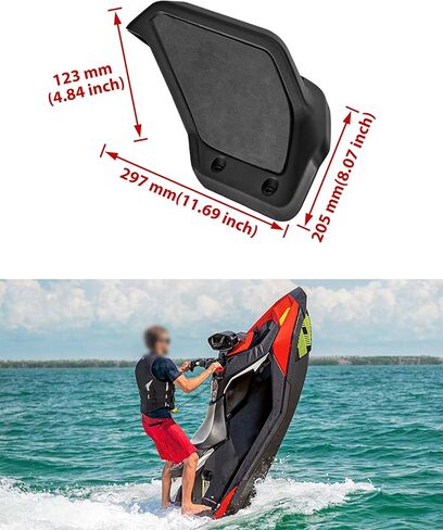 خطوة إسفين لـ Sea-Doo Spark 2024 2025، مجموعة دواسات مسند للقدم مع منحدر 45 درجة لملحقات Sea-Doo Spark 2024+ (قطعتان، استبدال #295101263) in Kuwait