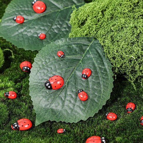 100 Pieces Ladybug Decor, Lady Bug Accessories Tiny Resin Ladybug Decor, 3 Sizes Mini Lady Bugs Embellishments for DIY Crafts, Home Decoration, Jewelry, Nail Charms and Party in Kuwait