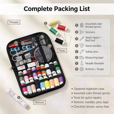 pzvdsog 2026 Upgraded Removable Stitch Book Kit with Extra Thick Threads, Needles Threader Thimble Sewing Tool, DIY Embroidery Stitch Bo-ok kit, 108 Pattern for DIY and Sew Enthusiast in Kuwait