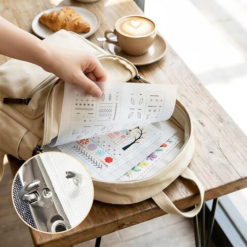 pzvdsog 2026 Upgraded Removable Stitch Book Kit with Extra Thick Threads, Needles Threader Thimble Sewing Tool, DIY Embroidery Stitch Bo-ok kit, 108 Pattern for DIY and Sew Enthusiast in Kuwait