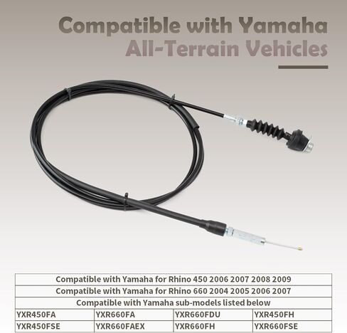 5UG-26311-10-00 Throttle Cable Compatible with Yamaha for Rhino 450 2006 2007 2008 2009 660 2004 2005 2006 2007 Throttle Control Cables Replacement for Yamaha YXR450FA YXR660FA YXR660FDU 4x4 in Kuwait