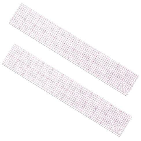 2 Pcs Clear Sewing Ruler, 12''x 2'' Transparent Tailor Sewing Graph Rulers, Guides Straight Rulers for Sewing Pattern Making Quilting Ruler and Measuring Tools in Saudi Arabia