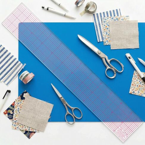 2 Pcs Clear Sewing Ruler, 12''x 2'' Transparent Tailor Sewing Graph Rulers, Guides Straight Rulers for Sewing Pattern Making Quilting Ruler and Measuring Tools in Saudi Arabia