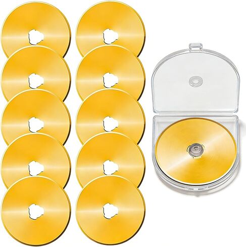 60mm Titanium Rotary Cutter Blades 10 Pack Replacement Rotary Blades for Arts Crafts Quilting Scrapbooking Sewing I Enhanced Sharpness in Saudi Arabia