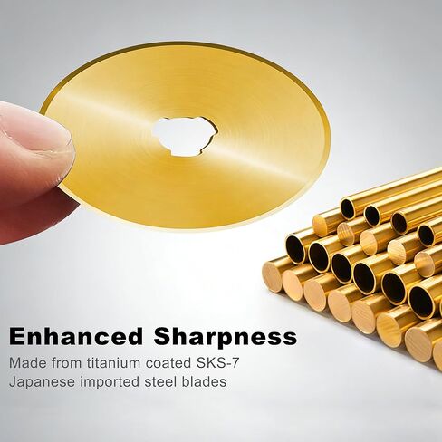 60mm Titanium Rotary Cutter Blades 10 Pack Replacement Rotary Blades for Arts Crafts Quilting Scrapbooking Sewing I Enhanced Sharpness in Saudi Arabia