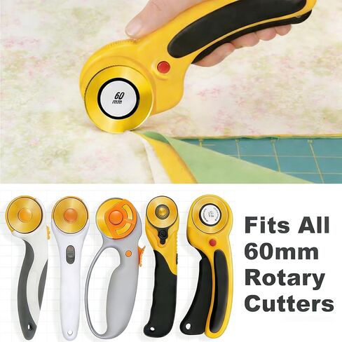 60mm Titanium Rotary Cutter Blades 10 Pack Replacement Rotary Blades for Arts Crafts Quilting Scrapbooking Sewing I Enhanced Sharpness in Saudi Arabia