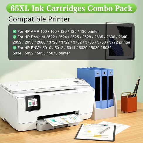 خراطيش حبر 65XL 65 حزمة كومبو سوداء/ملونة عالية الإنتاجية لطابعات HP DeskJet 3755 Envy 5055 خراطيش حبر HP 65XL 65 XL تعمل من أجل HP 2600 3772 3700 Envy 5055 5000 5070 5052 حبر الطابعة in Kuwait