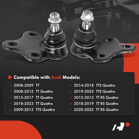 A-Premium 2 × وصلة كروية سفلية أمامية، متوافقة مع Audi TT 2008-2009، TT Quattro 2008-2023، TT RS Quattro 2012-2013 2018-2022، TTS Quattro 2009-2023 in Kuwait