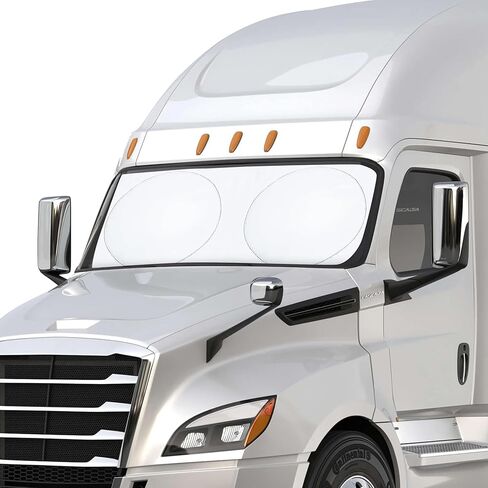 مظلة شمس للزجاج الأمامي من EcoNour تناسب 2008-2024 2025 2026 Freightliner Cascadia Sun Shade، واقي الشمس للنافذة الأمامية، حماية من الأشعة فوق البنفسجية، مانع للحرارة، ملحقات السيارة القابلة للطي in Kuwait