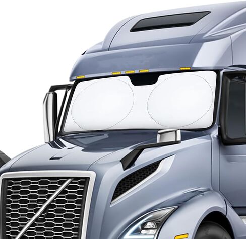 مظلة شمس للزجاج الأمامي من EcoNour تناسب 2008-2024 2025 2026 Freightliner Cascadia Sun Shade، واقي الشمس للنافذة الأمامية، حماية من الأشعة فوق البنفسجية، مانع للحرارة، ملحقات السيارة القابلة للطي in Kuwait
